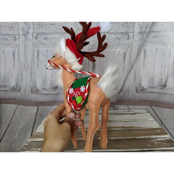 Annalee 2007 Candy Cane Peppermint Reindeer Doll A - Picture 3 of 8